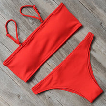Load image into Gallery viewer, Pure Bikini Sexy Off Shoulder Swimsuit