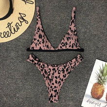 Load image into Gallery viewer, Leopard Bikini 2019 Bandage Bikini Set
