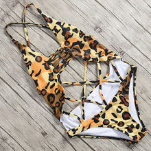 Load image into Gallery viewer, Leopard Bikini 2019 Bandage Bikini Set