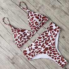 Load image into Gallery viewer, Leopard Bikini 2019 Bandage Bikini Set