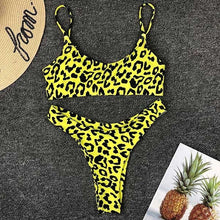 Load image into Gallery viewer, Leopard Bikini 2019 Bandage Bikini Set