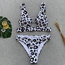 Load image into Gallery viewer, Leopard Bikini 2019 Bandage Bikini Set