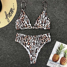 Load image into Gallery viewer, Leopard Bikini 2019 Bandage Bikini Set
