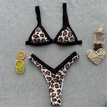 Load image into Gallery viewer, Leopard Bikini 2019 Bandage Bikini Set