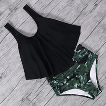 Load image into Gallery viewer, Print High Neck Bikini Swimwear Women Plus Size Swimsuit 2019