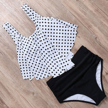 Load image into Gallery viewer, Print High Neck Bikini Swimwear Women Plus Size Swimsuit 2019