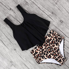 Load image into Gallery viewer, Print High Neck Bikini Swimwear Women Plus Size Swimsuit 2019