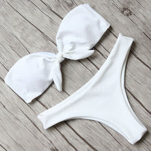 Load image into Gallery viewer, Print Tube Bikini High Waist Brazilian Bikini 2019