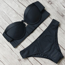Load image into Gallery viewer, Print Tube Bikini High Waist Brazilian Bikini 2019