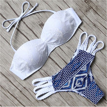 Load image into Gallery viewer, Print Tube Bikini High Waist Brazilian Bikini 2019
