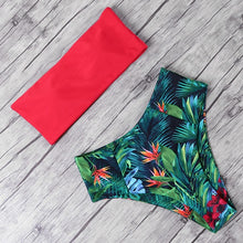 Load image into Gallery viewer, Print Tube Bikini High Waist Brazilian Bikini 2019