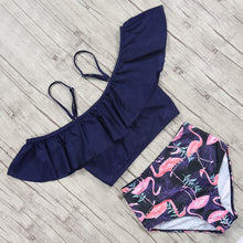 Load image into Gallery viewer, Flamingo Bikini 2019 New High Waist Swimwear Women