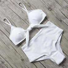 Load image into Gallery viewer, Solid High Waist Bikini 2019 Sexy Pure Bandage Swimwear Women