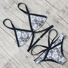 Load image into Gallery viewer, 2019 Sexy Bkini Set Black Lace Swimwear Women