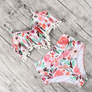 3XL Bikini Flower Print Swimsuit 2019